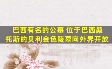 巴西有名的公墓 位于巴西桑托斯的贝利金色陵墓向外界开放